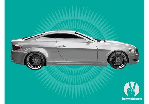 White BMW vector