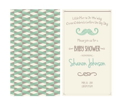 Baby Boy Shower Invitation Vector