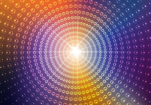 Circular Disco Light Background Vector