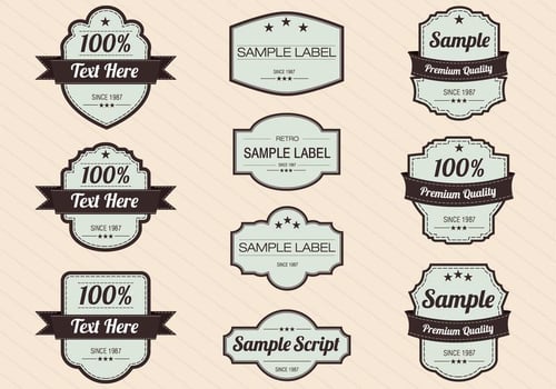 Retro Label Vectors