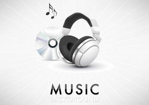 Music Headphone Background Vector