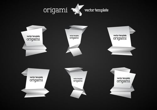 Origami Speech Bubble Vector Banners