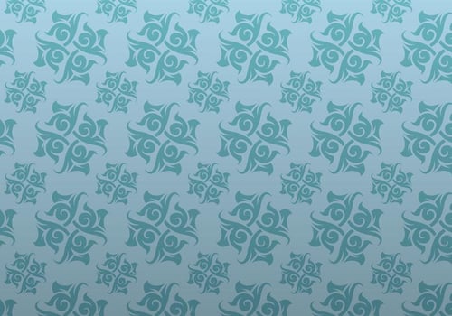 Blue Ornamental Vector Patterned Background