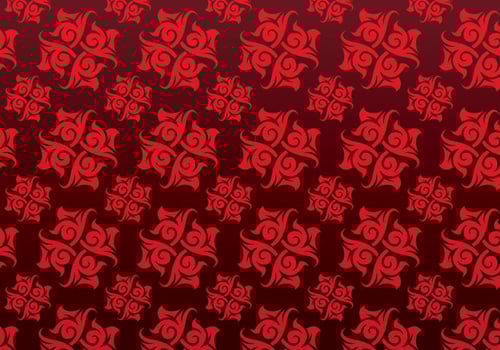 Red Ornamental Vector Patterned Background
