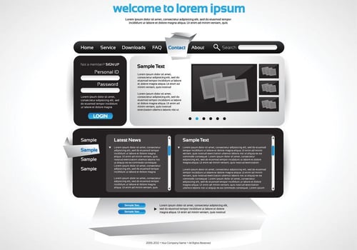 Sleek Website Vector Template