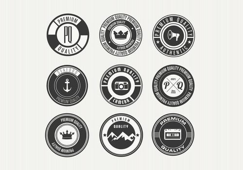 Miscellaneous Retro Premium Badge Vectors