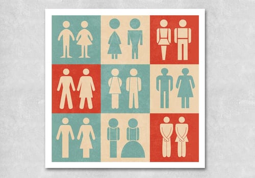 Retro Restroom Sign Vectors