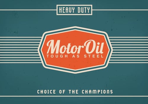 Vintage Motor Oil Background Vector
