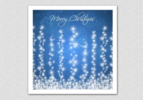Blue Sparkling Merry Christmas Vector Background