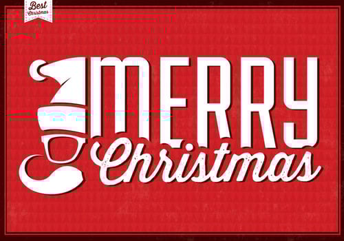 Hipster Santa Christmas Vector Background