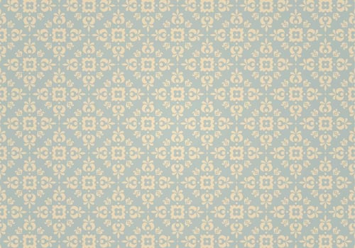 Blue Vintage Ornament Vector Pattern