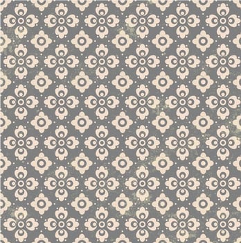 Gray Floral Ornament Vector Pattern