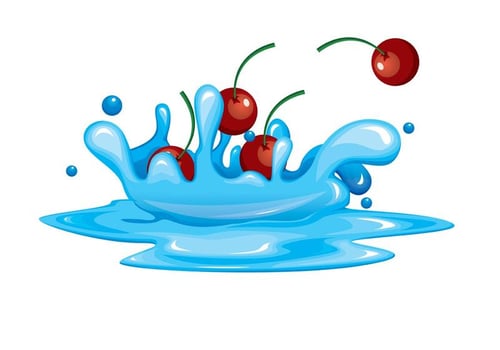 Cherry Fruit Vector Splashes 