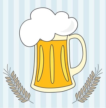 Beer Vector with Wheat 