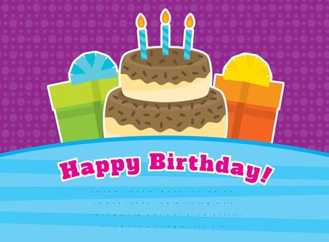 Happy Birthday Vector Card 