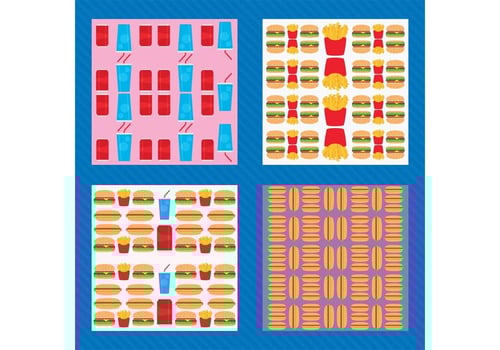 Fast Food Vector Pattern