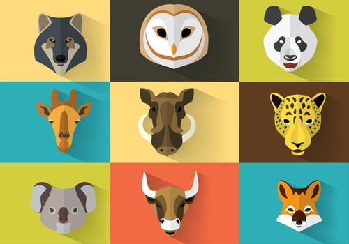 Wild Animal Vector Portraits