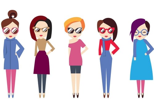 Hipster Girl Vector Pack