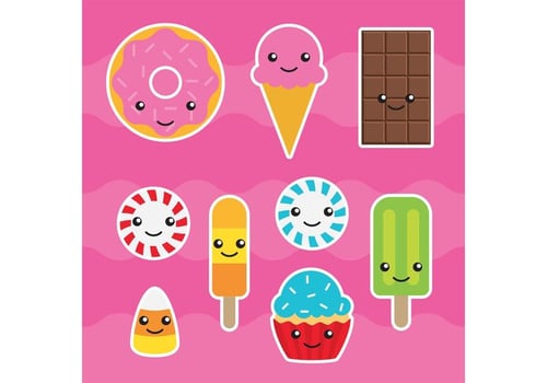 Kawaii Candy Vectors