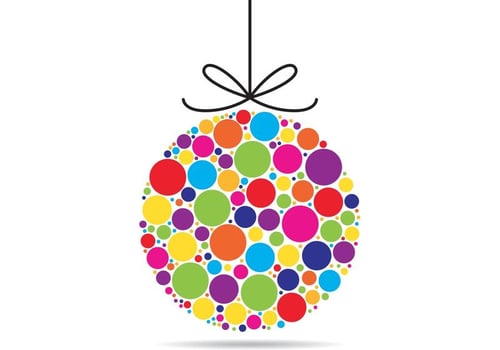 Colorful Xmas Ornament Vector 