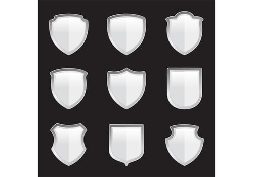 Silver Heraldic Vector Shields