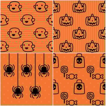 Halloween Cute Patterns vector