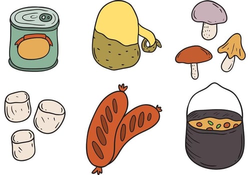 Free Vector Camp Food