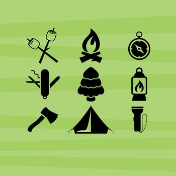 Camping Vector Icons