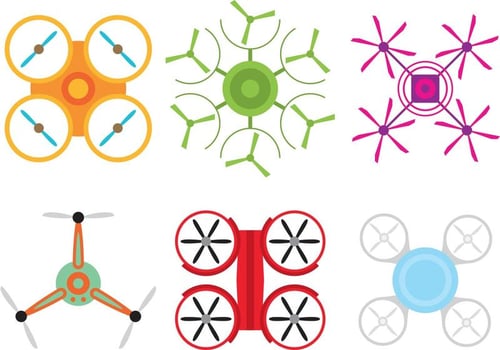 Colorful Drone Vectors