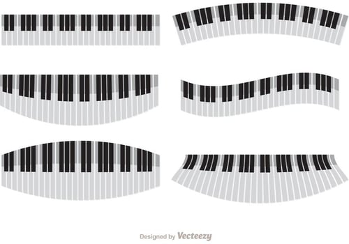 Wavy Piano Vectors Pack