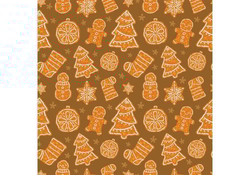 Free Christmas Dessert Vector Seamless Pattern
