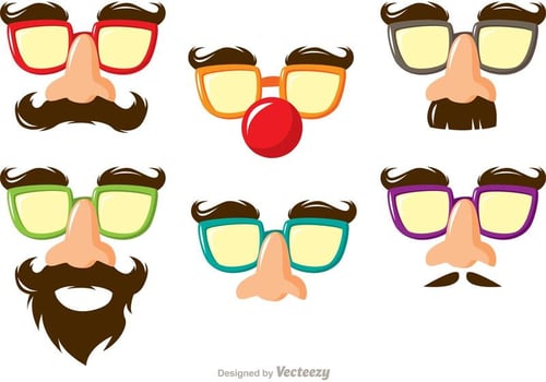 Funny Mask Costume Vectors Pack