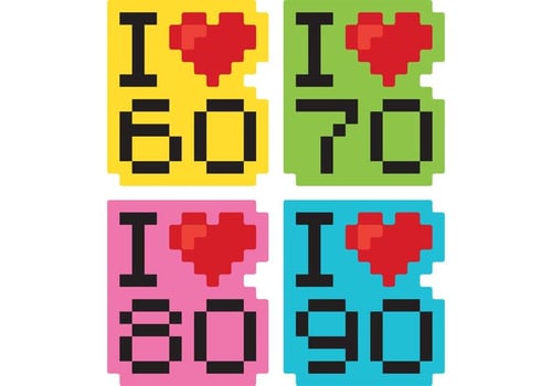 I Love the Decades Vectors 