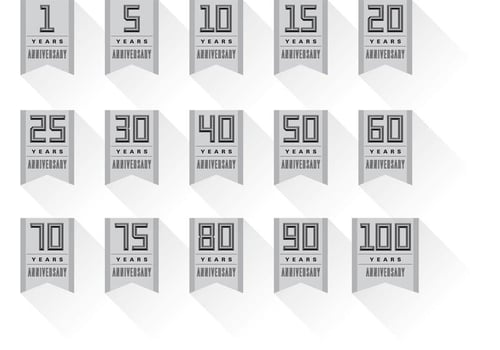 Anniversary Badge Banner Vectors 