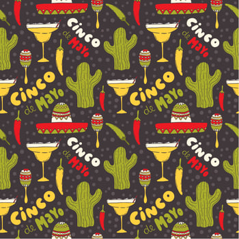 Seamless Cinco de Mayo Vector Pattern