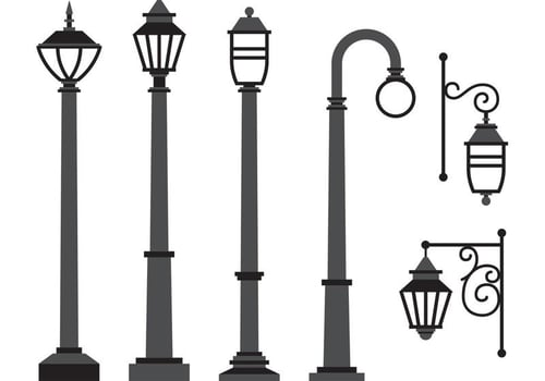 Gas Lamp Vectors 
