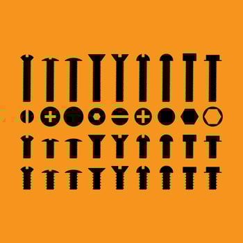 Screws Nuts and Bolts Vector Icons