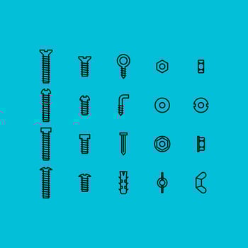 Screws And Nuts and Bolts Vector Icons