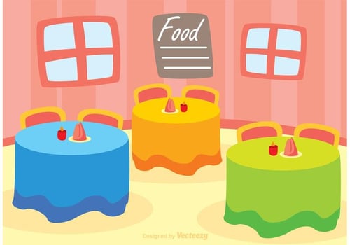 Restaurant Interior Vector 