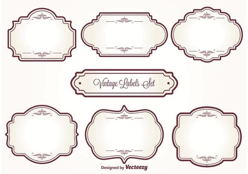Vintage Label Set vector