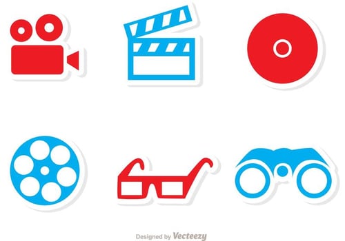 Cinema Icon Vectors Pack 1