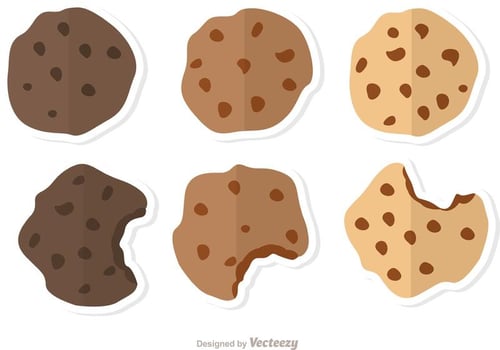 Delicious Chocolate Chip Cookies Vectors