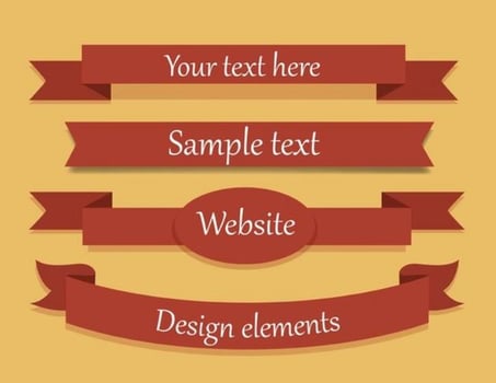 Free Vector Ribbon Set