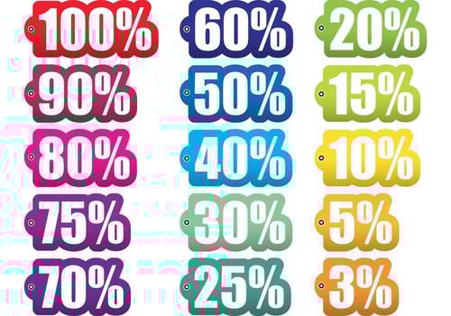 Percent Off Tag Vectors 