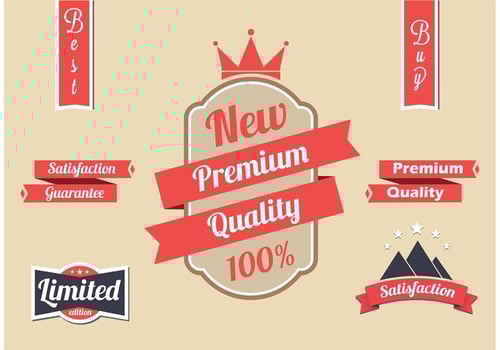 Free Red Vector Label Set