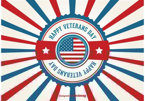 Veterans Day Retro Poster vector