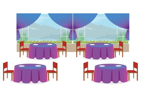 Restaurant Interior Vector 