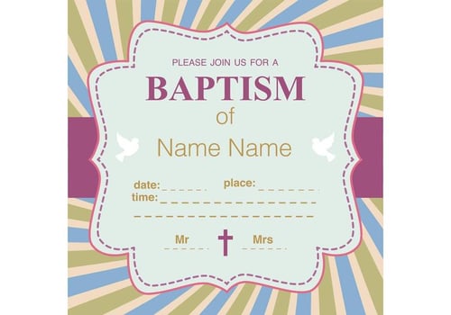 Christening Vector Invitation
