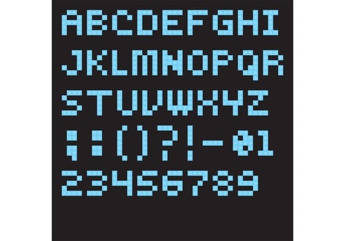 Blue Lego Font Vector 