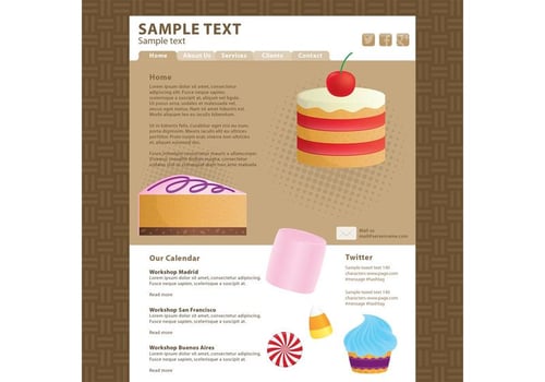 Food Blog Vector Template 2